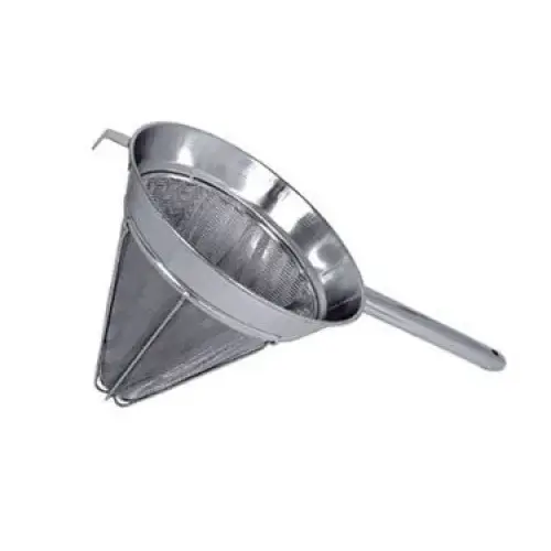 Update International CCB-08R - 8" Extra-Fine Reinforced Stainless Steel Bouillon Strainer