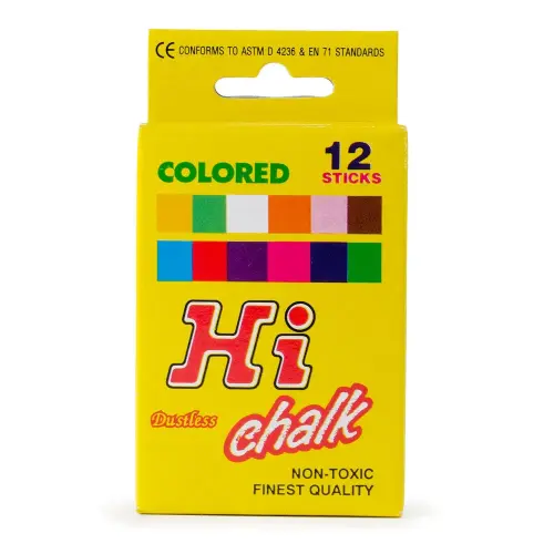 Universal 116CCS12 - Choice Assorted Colored Chalk - 12 Pieces / Box