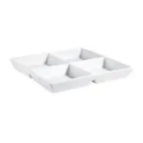 C.A.C. China CMP-D8 - CMP Divided Tray 8" - (2 Dozen per Case)