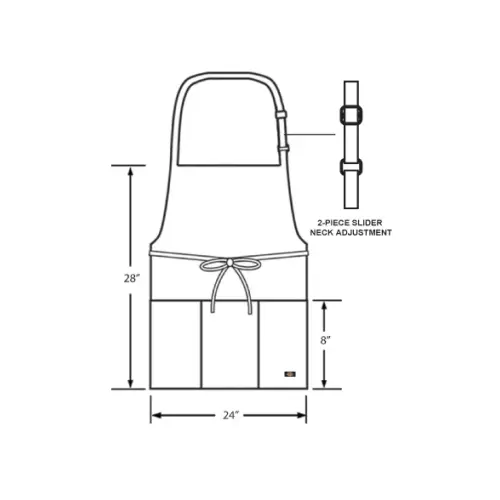 Dickies Chef DC512 - Bib Apron - Adjustable - 3 Pockets
