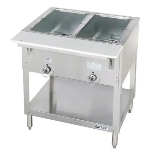 Duke Aerohot Electric Hot Food Table - Stationary 2 Wells, 30-3/8"W [E302]