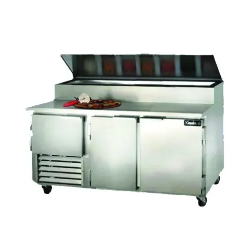 Leader ESPT60-M - Three Door 60" Pizza Prep Table NSF Certified Marble Top