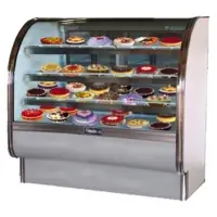 Leader CVK48 - 48" Curved Glass Refrigerated Bakery Display Case - Counter Height