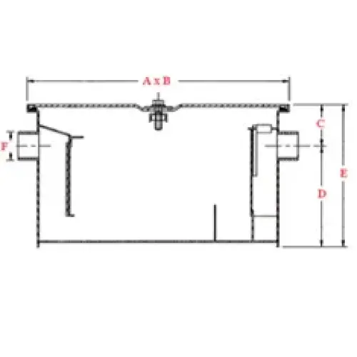 Universal LJ-50 - PDI Grease Interceptor Trap 50 lbs. / 25 GPM 