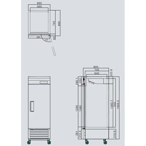 Atosa MBF8501 - 27" Reach In Freezer - 1 Door