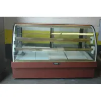 Leader MCB77 - 77" Curved Glass Refrigerated Bakery Display Case - Marble