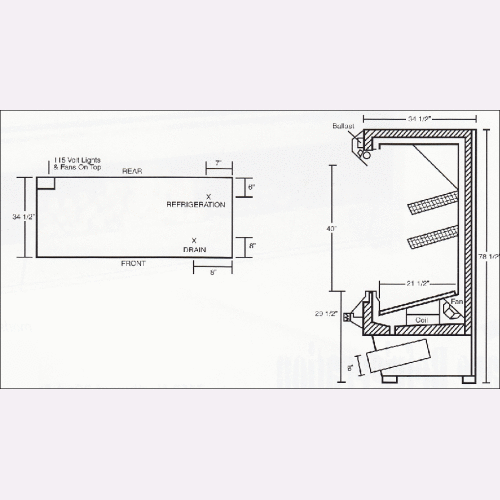 Marc PD-6S/C - 72" Open Produce Merchandiser
