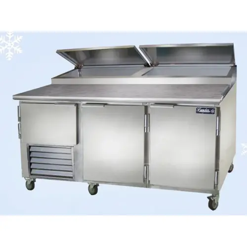 Leader PT84-M - 84" Pizza Prep Table - Marble Top