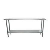 Universal SG1872 - 72" X 18" Stainless Steel Work Table W/ Galvanized Under Shelf