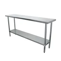 Universal SG1872 - 72" X 18" Stainless Steel Work Table W/ Galvanized Under Shelf