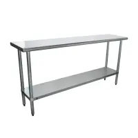 Universal SG1872 - 72" X 18" Stainless Steel Work Table W/ Galvanized Under Shelf