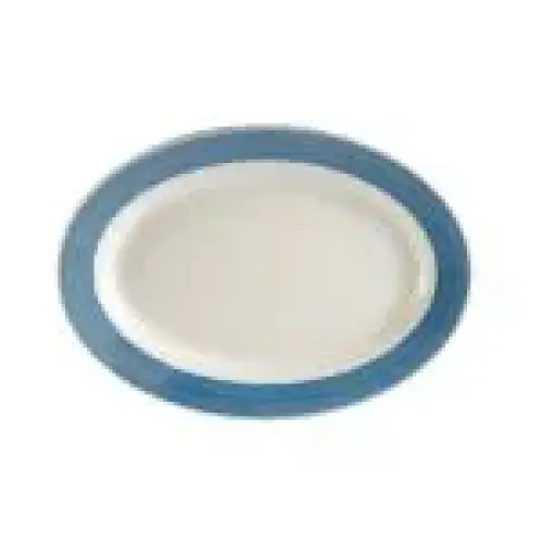 C.A.C. China R-34-BLU - Rainbow Platter 9-3/8" - (2 Dozen per Case)