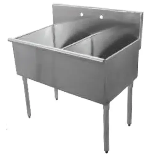 Universal BS1512-2 - Two Compartment Sink - 24"