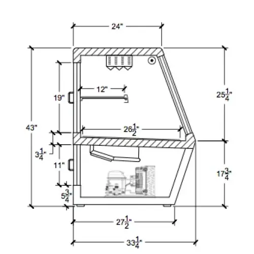 Universal Coolers FC120 - 120" Single Duty Refrigerated Deli Display Case