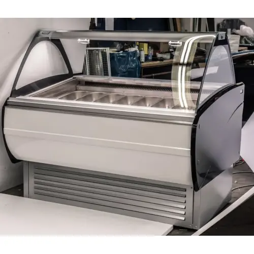 Universal 12 Pan Gelato Display Case Merchandiser Dipping Cabinet - 46"