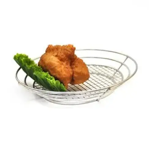 GET Enterprises - 4-84814 - 12" Stainless Basket with Grid Base