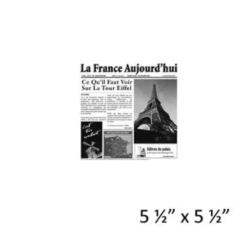 GET Enterprises - 4-T1050 - Mini French Newsprint Tissue Inserts - Case of 2000