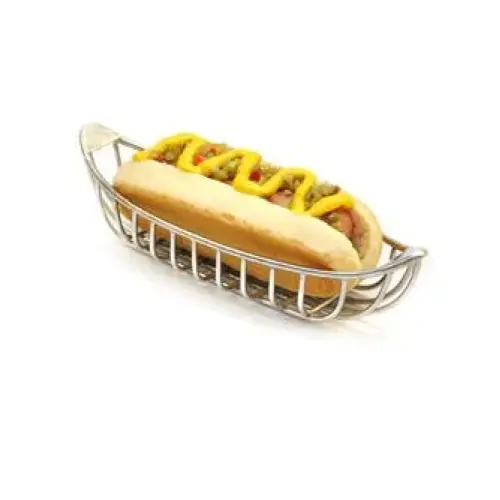 GET Enterprises - 4-8201 - Medium Stainless Steel Canoe Basket