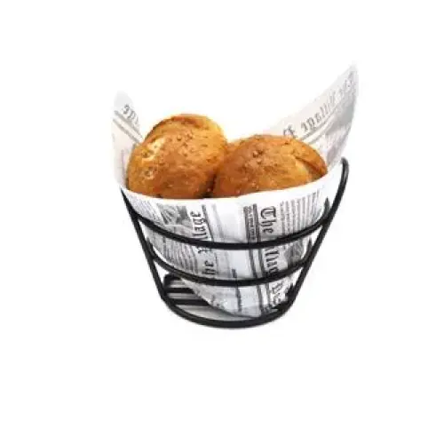 GET Enterprises - 4-33780 - 5 3/8" x 3" Black Powder-coated Bucket Basket