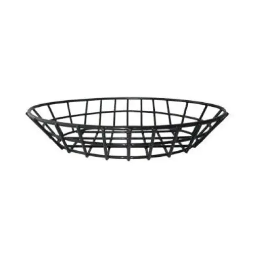 GET Enterprises - 4-30188 - 12" Oval Black Powder-coated Basket