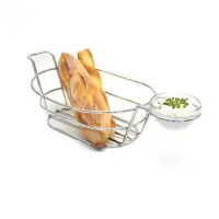 GET Enterprises - 4-88701 - Stainless Steel Dip Basket with 1 Condiment Holder