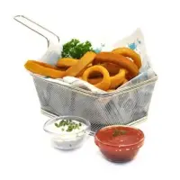 GET Enterprises - 4-818610 - Stainless Party-Sized Fry Basket