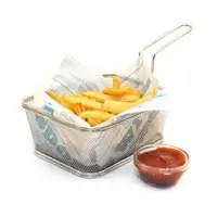 GET Enterprises - 4-818610 - Stainless Party-Sized Fry Basket
