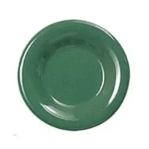 Thunder Group Round Wide Rim Round Plate - Green - 9"  (12 per Case) [CR009GR]