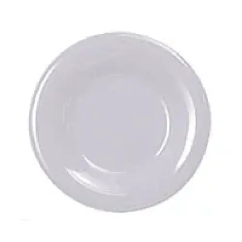 Thunder Group Round Wide Rim Round Plate - White - 9"  (12 per Case) [CR009W]