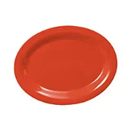 Thunder Group Oval Platter - Orange - 9-1/2" x 7-1/4" (12 per Case) [CR209RD]