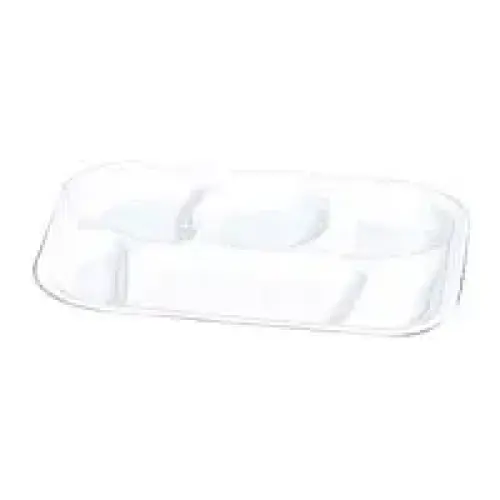 Thunder Group Milestone White Compartment Tray 13" x 9-1/2" [ML803W]