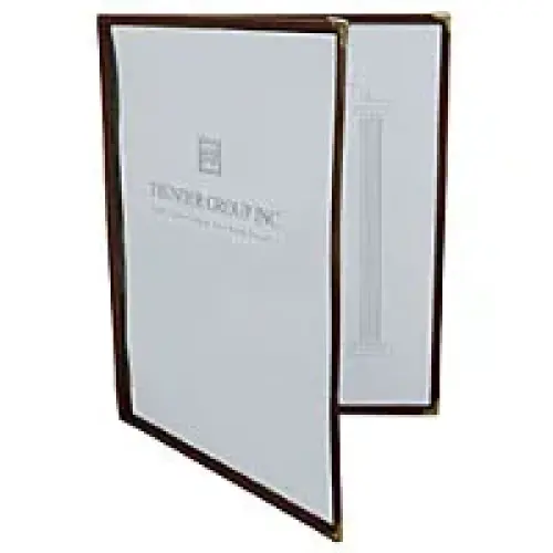 Thunder Group Brown Two Page Menu Cover 8-1/2" x 11" (10 per Case) [PLMENU-2BR]