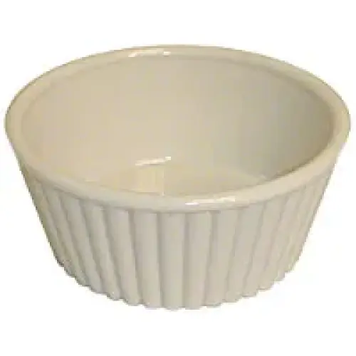 Thunder Group Bone White Fluted Ramekin 5 oz (48 per Case) [PLRM005W] 