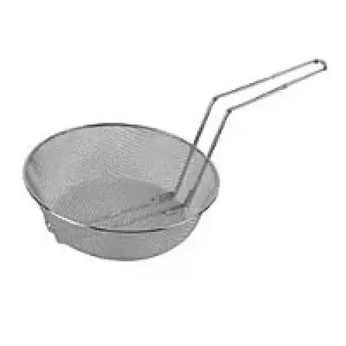 Thunder Group Nickel Plated Round Mesh Culinary Basket 10" [SLCB010C]