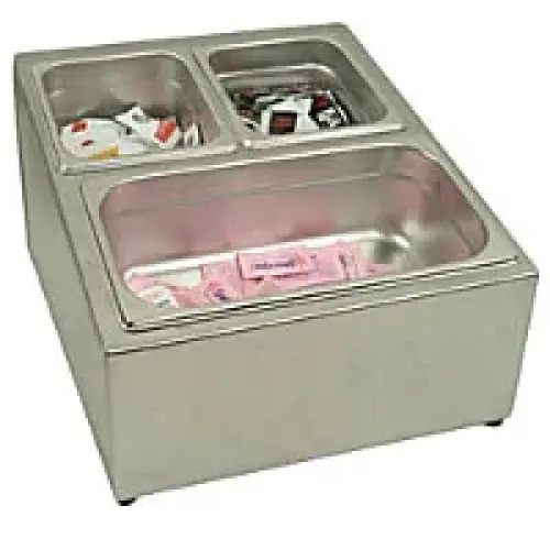 Thunder Group Stainless Steel Condiment Dispenser 3 Compartment [SLFC002]