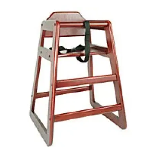 Thunder Group Mahogany Finish Rubberwood High Chair 29" [WDTHHC020]
