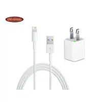 Lightning Cable to USB & Wall Adapter 2 in 1 for iPhone 5 / iPod Touch 5 / iPad Mini Made by Universal [IP5CW2i1]