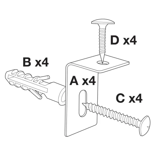 Luxor - WB3624W - Wall Mounted Whiteboard - 36"W x 24"H