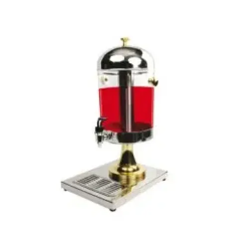 Winco 7-1/2 Quart Juice Dispenser with Brass Accents [901]