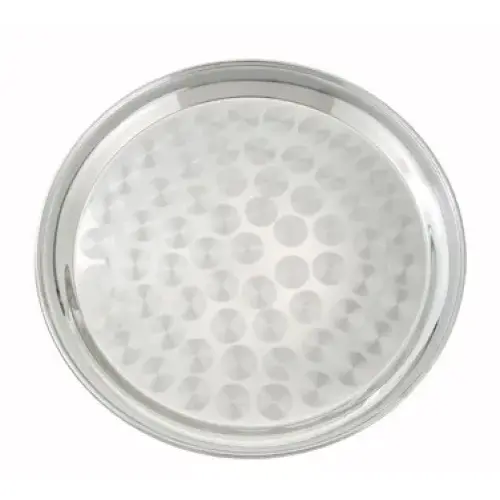 Winco Stainless Steel Serving Tray w/ Handles 14" [STRS-14] 