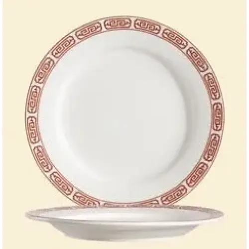 C.A.C. China 105-9 - Red Gate Plate 9-1/4" - (2 Dozen per Case)